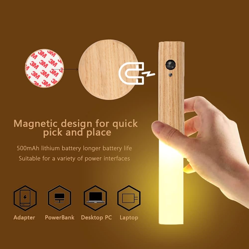 💡 SYMYNELEC Motion Sensor Night Light – 2 PCS | 3000K Warm Light