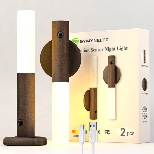 💡 SYMYNELEC Motion Sensor Night Light – 2 PCS | 3000K Warm Light
