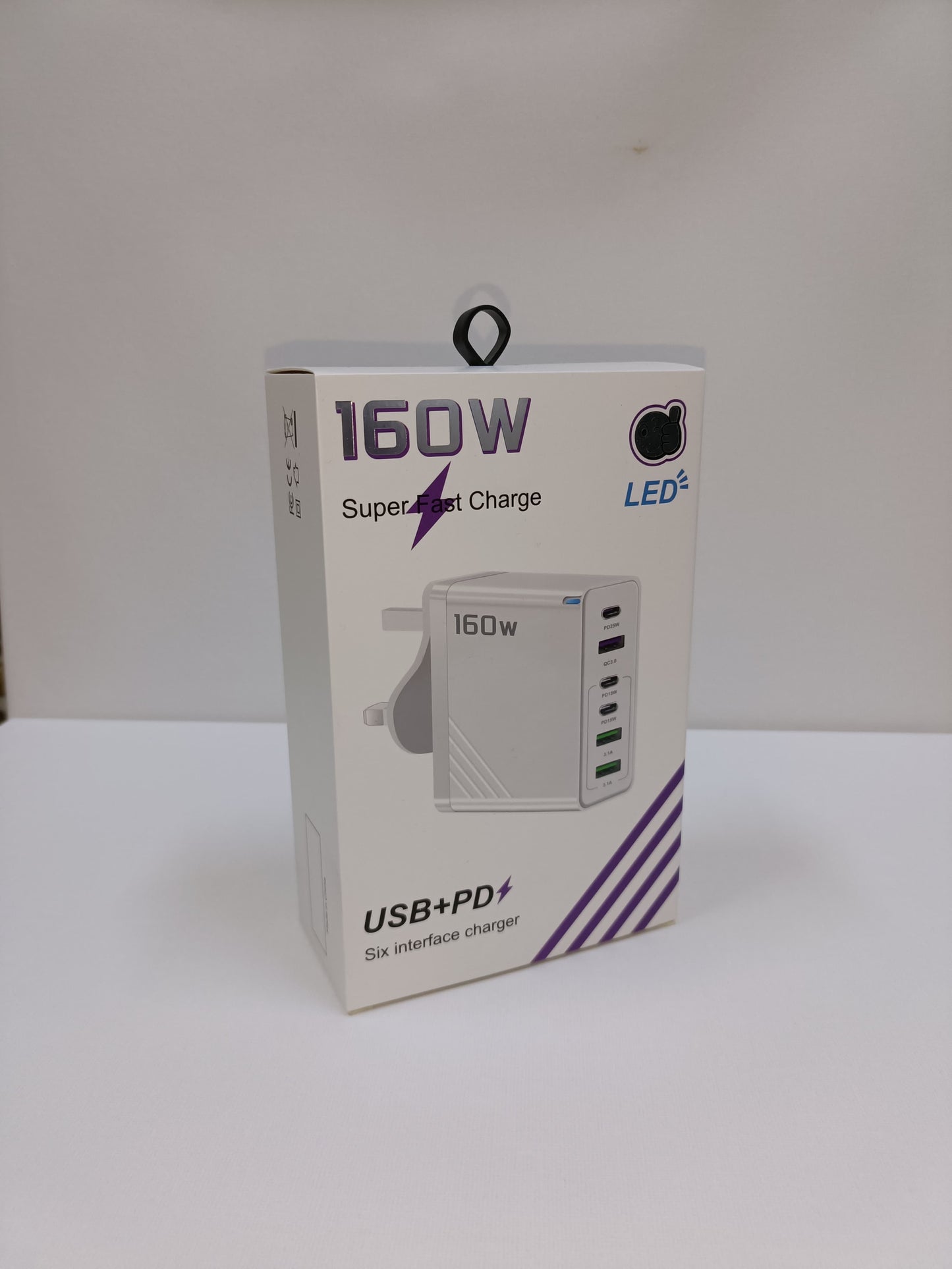 ⚡ 160W Fast Charger with LED Display – USB + PD Output