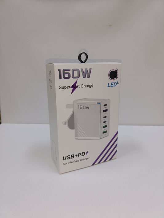 ⚡ 160W Fast Charger with LED Display – USB + PD Output