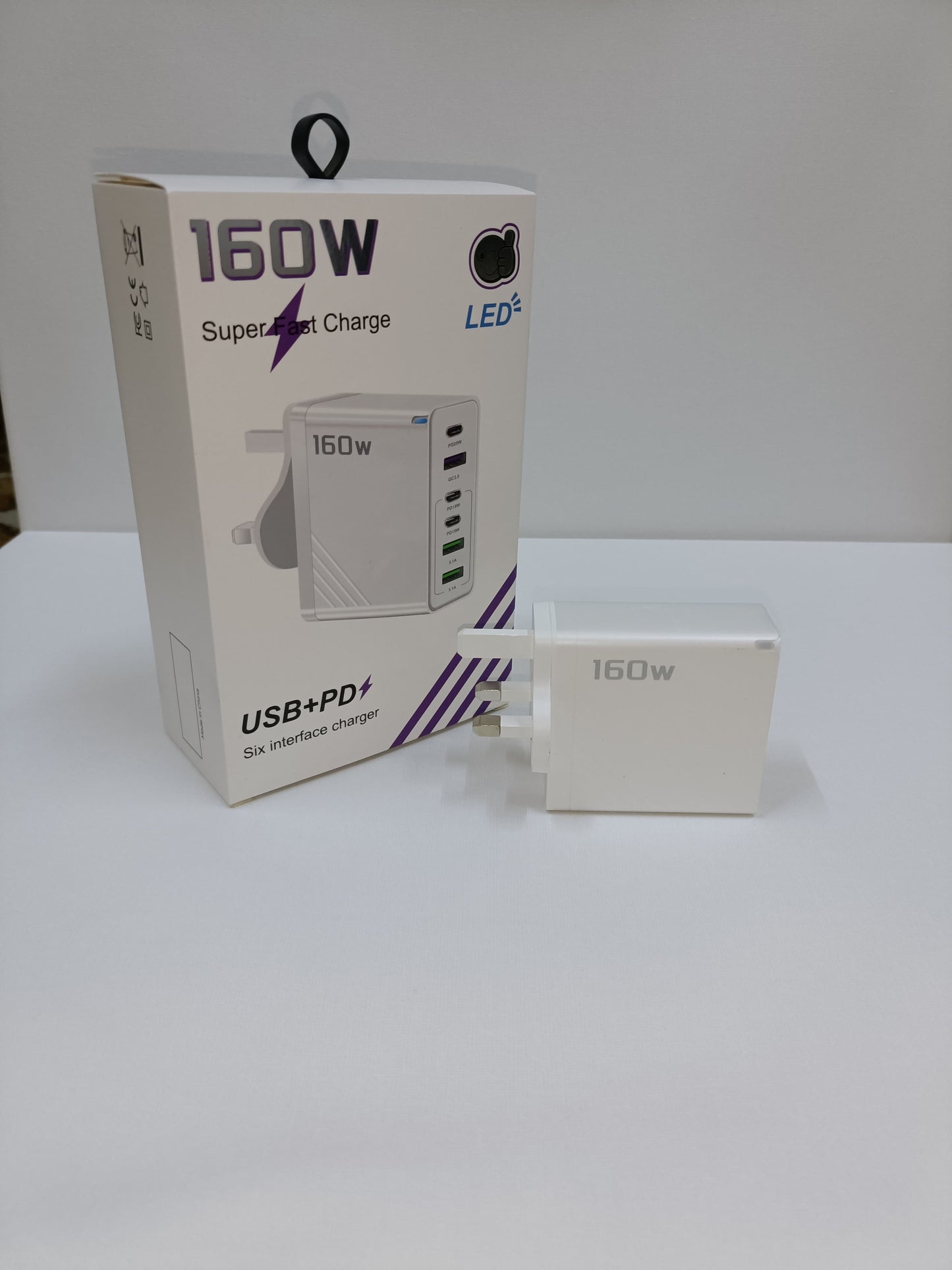 ⚡ 160W Fast Charger with LED Display – USB + PD Output