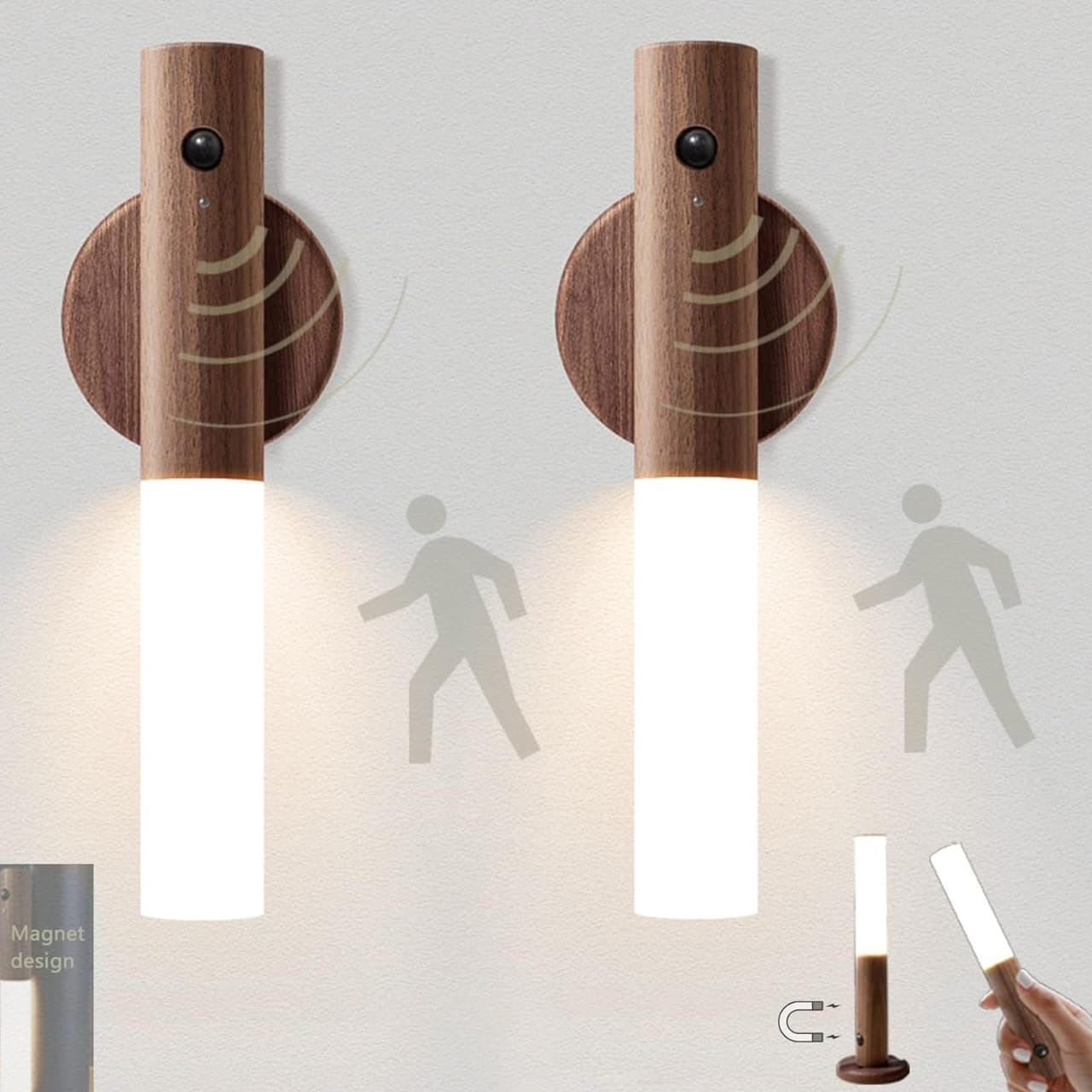 💡 SYMYNELEC Motion Sensor Night Light – 2 PCS | 3000K Warm Light